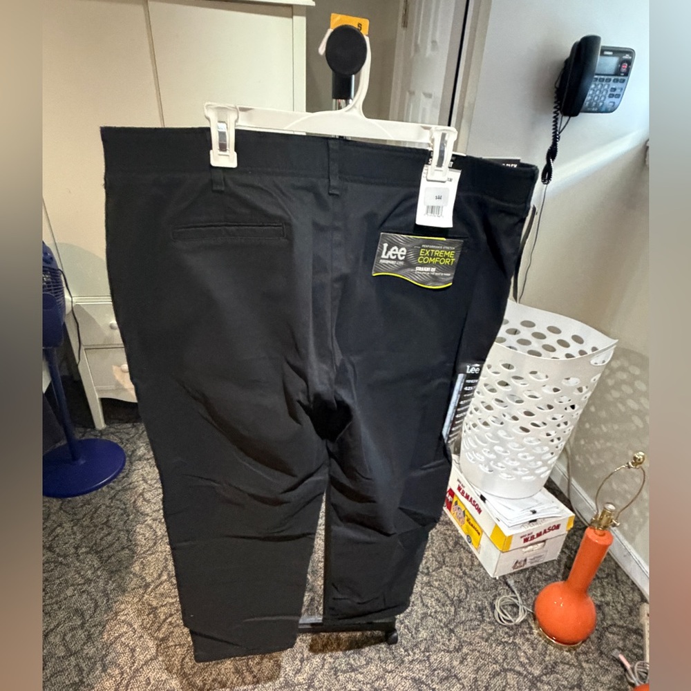 Lee Black Straight Fit Extreme Comfort Pants